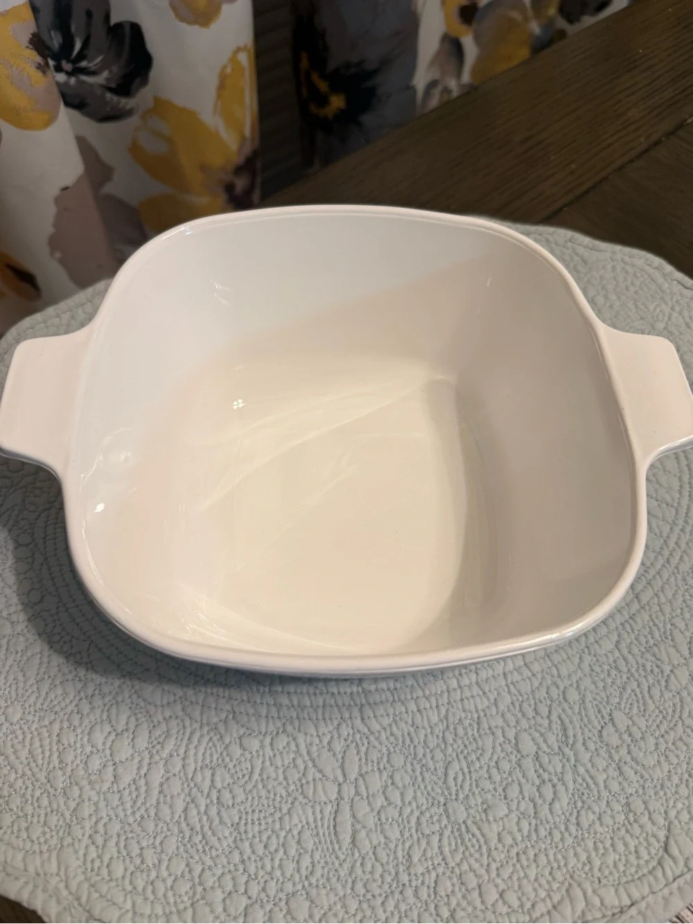Vintage Pyrex Corningware Blue Floral Stoneware Baking Dishes Set of 2